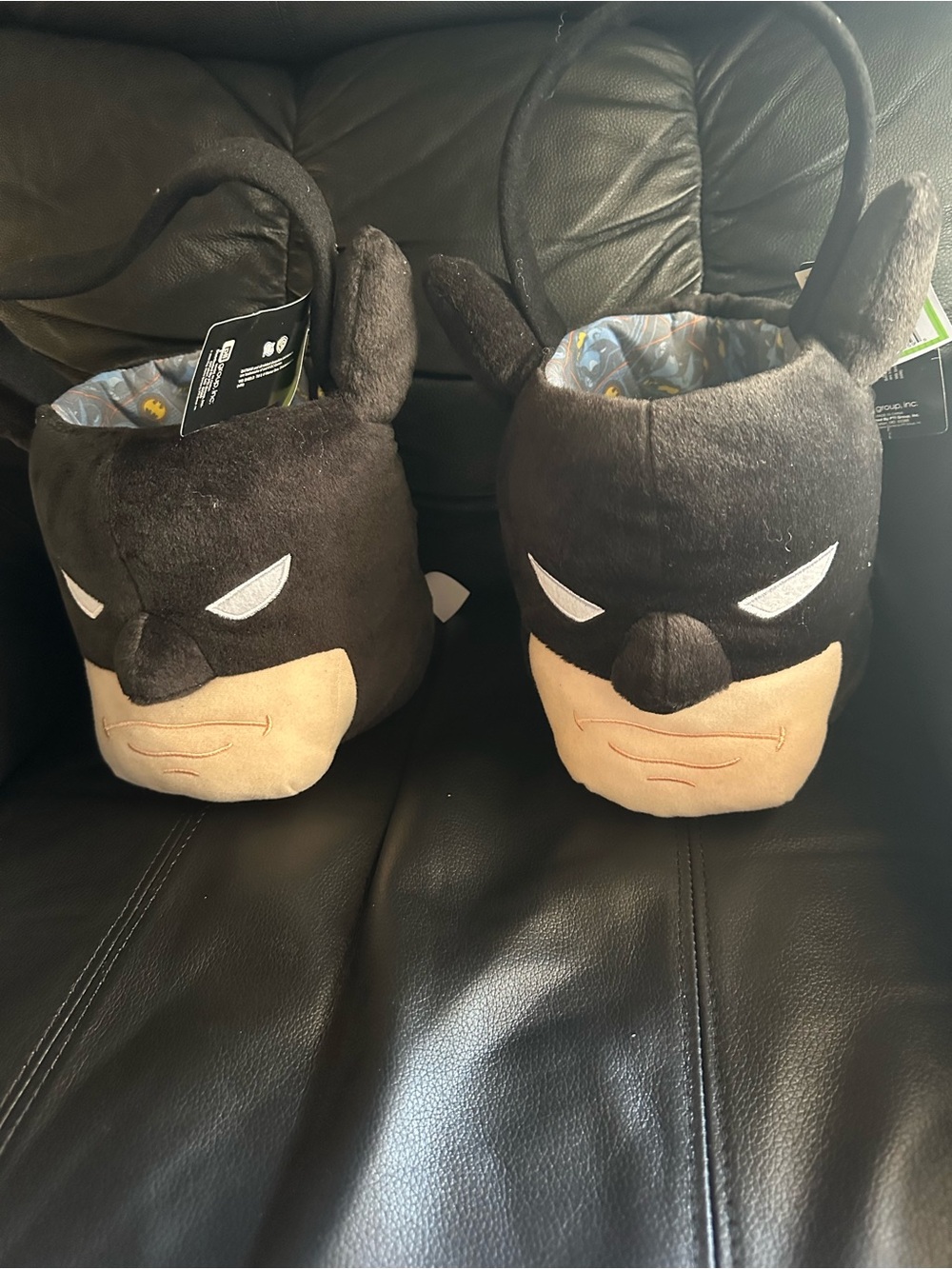 Batman Plush Trick-or-Treat Buckets - Black & Tan- 2 buckets